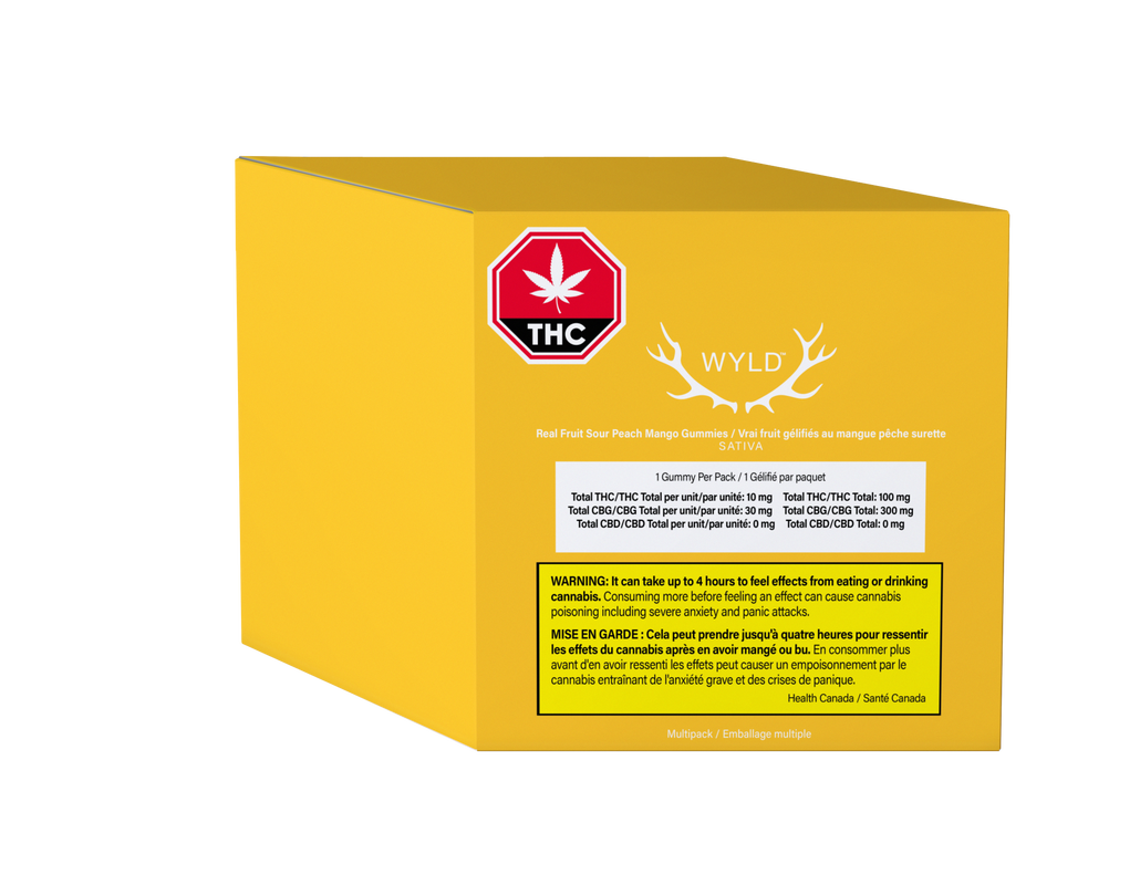 Wyld – Sour Peach Mango 3:1 CBG:THC  – Multipack