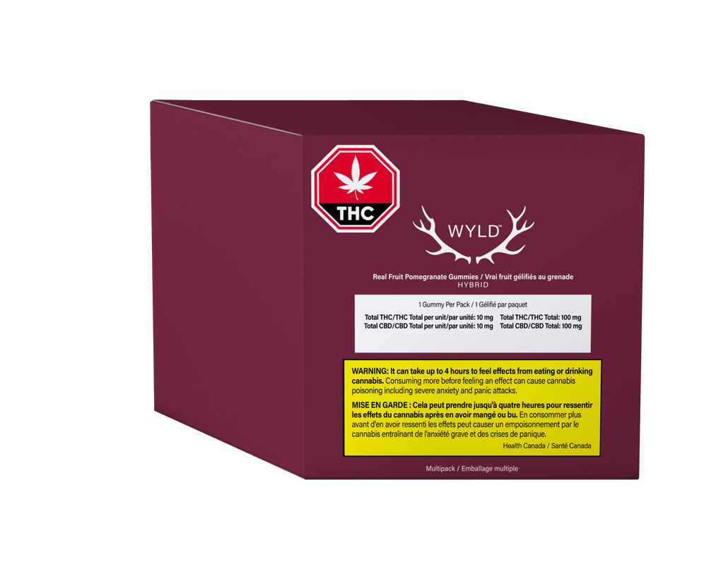 Wyld – Real Fruit Pomegranate 1:1 THC:CBD Multipack