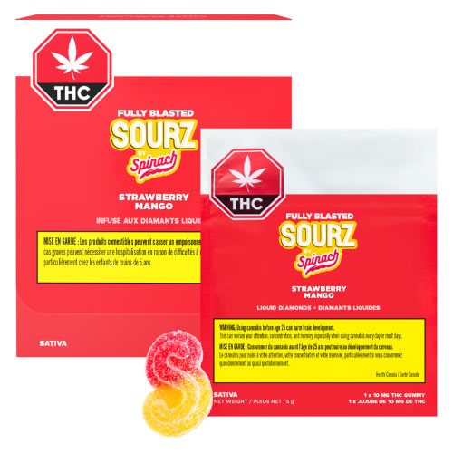 SOURZ By Spinach - Fully Blasted Strawberry Mango 10 Pack